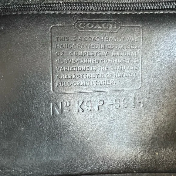 AUTH Vintage 1999 Coach Black Sutton 9814 - Picture 8 of 9